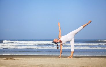 Half Moon Pose Calms and Balances