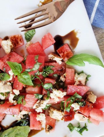 Tofu Feta + Watermelon Salad