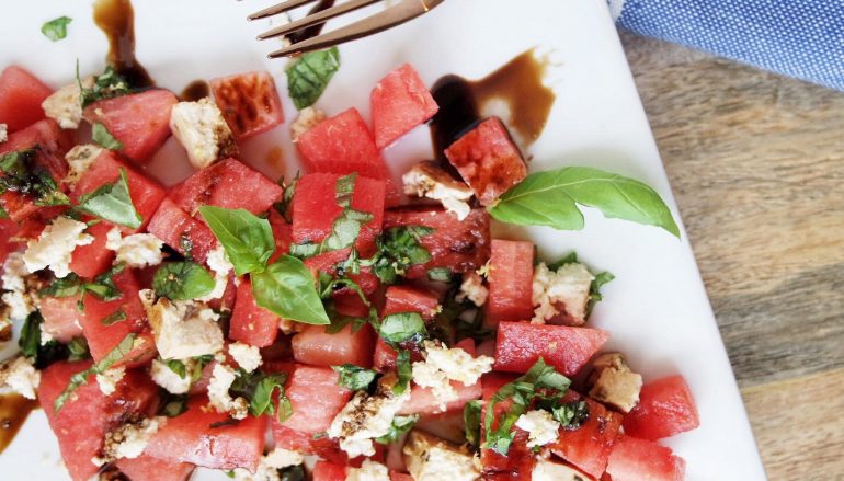 Tofu Feta + Watermelon Salad