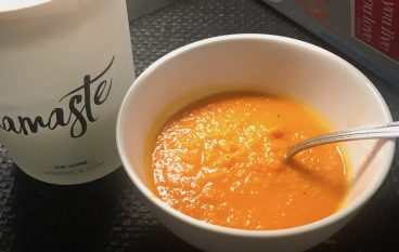 Spicy Roasted Sweet Potato and Red Pepper Soup